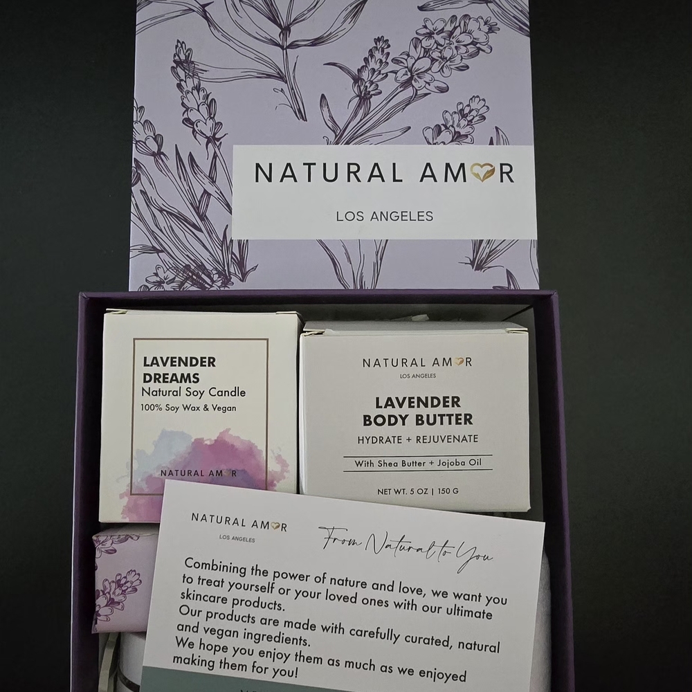 Lavender Body Butter and Soy Candle Set